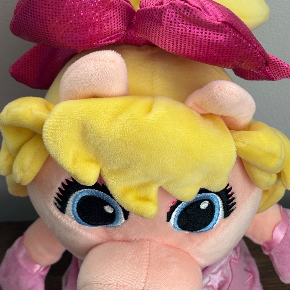 Disney Store MISS PIGGIE Muppet Babies Plush Pig Pink 14" Toy Stuffed Animal - Picture 5 of 13